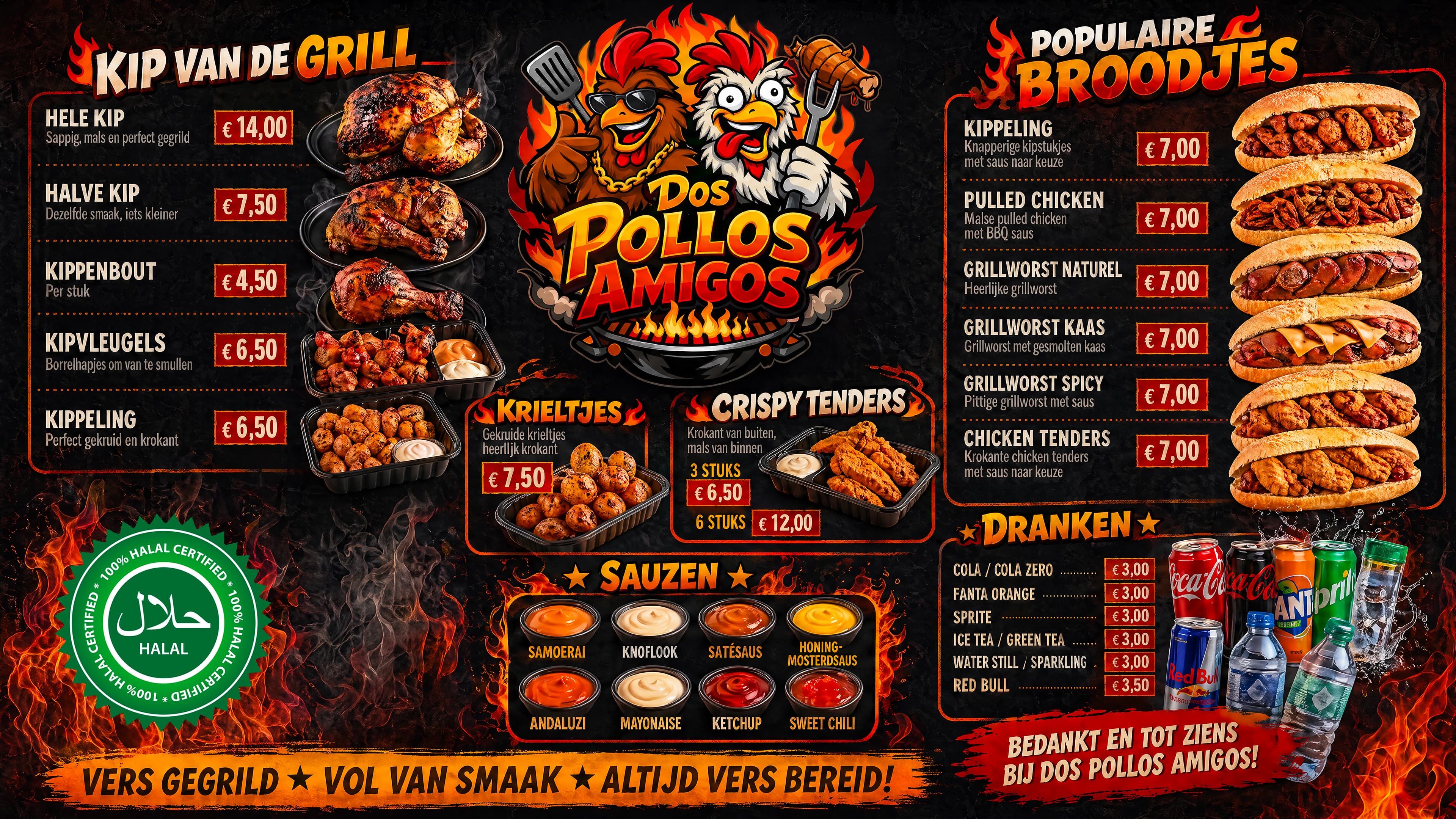 Menu Dos Pollos Amigos